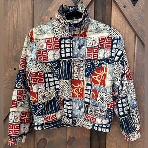 Oleg Cassini Multicolor Patchwork Jacket